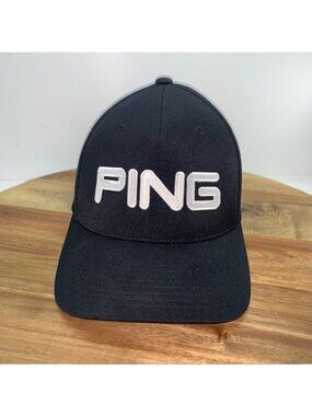 Ping Sensorcool Active Ball Cap Flexfit Size L/XL Black White Logo Golf Hat